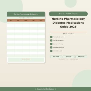 Nursing Pharmacology Diabetes Medications Guide 2026