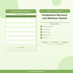 Postpartum Recovery and Wellness Tracker