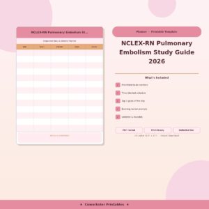 NCLEX-RN Pulmonary Embolism Study Guide 2026