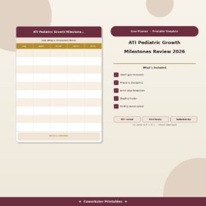 ATI Pediatric Growth Milestones Review 2026