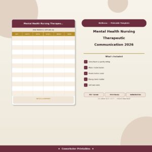 Mental Health Nursing Therapeutic Communication 2026