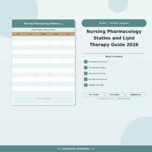 Nursing Pharmacology Statins and Lipid Therapy Guide 2026