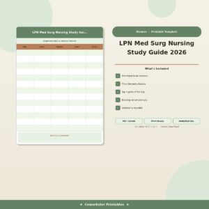 LPN Med Surg Nursing Study Guide 2026
