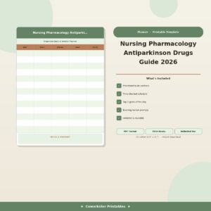 Nursing Pharmacology Antiparkinson Drugs Guide 2026