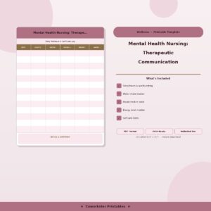 Mental Health Nursing: Therapeutic Communication Reference