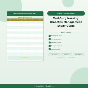 Med-Surg Nursing: Diabetes Management Study Guide