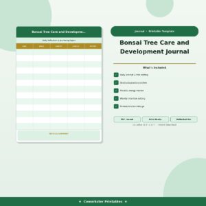 Bonsai Tree Care and Development Journal