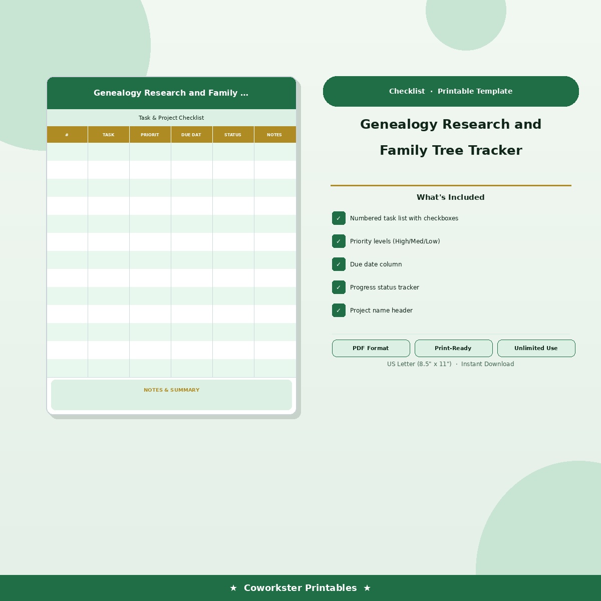 Genealogy Research and Family Tree Tracker
