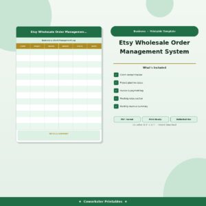 Etsy Wholesale Order Management System