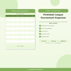Pickleball League Tournament Organizer