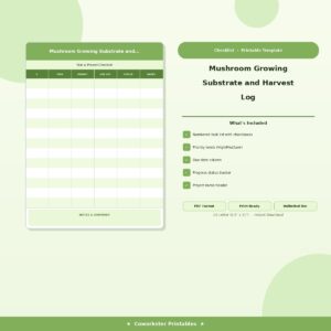 Mushroom Growing Substrate and Harvest Log
