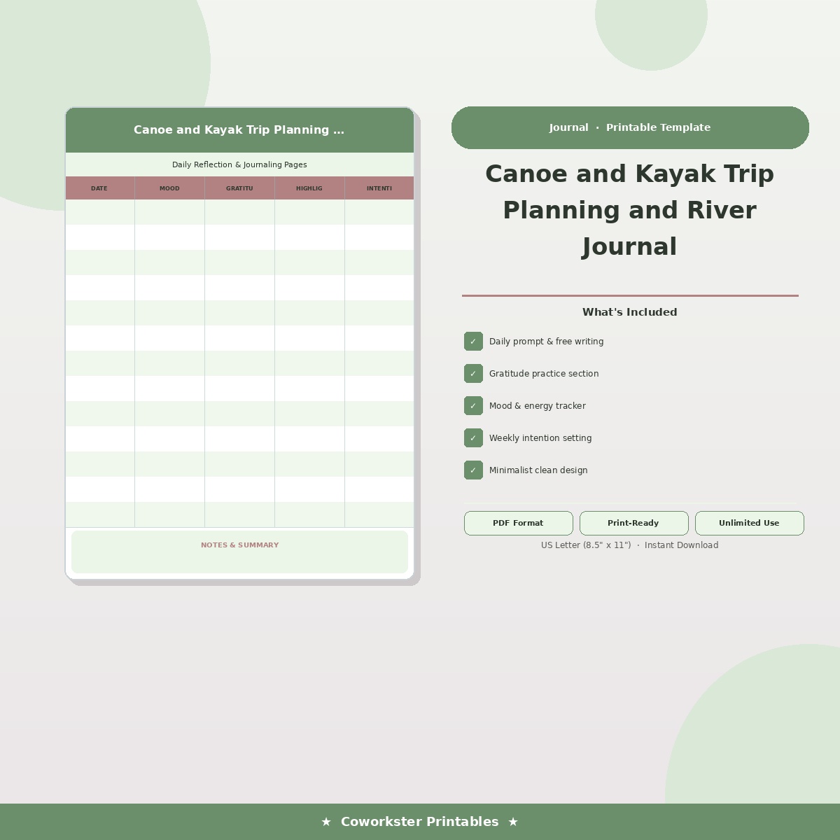 Canoe and Kayak Trip Planning and River Journal