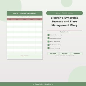 Sjögren's Syndrome Dryness and Flare Management Diary