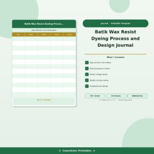 Batik Wax Resist Dyeing Process and Design Journal