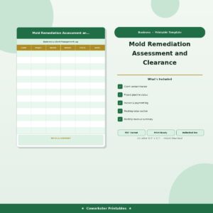 Mold Remediation Assessment and Clearance Documentation