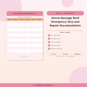 Storm Damage Roof Emergency Tarp and Repair Documentation