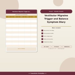 Vestibular Migraine Trigger and Balance Symptom Diary