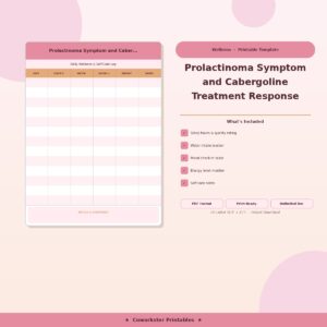 Prolactinoma Symptom and Cabergoline Treatment Response Tracker