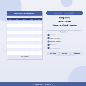 Idiopathic Intracranial Hypertension Pressure and Vision Log