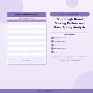 Sourdough Bread Scoring Pattern and Oven Spring Analysis