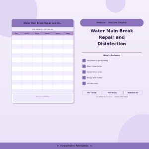Water Main Break Repair and Disinfection Documentation
