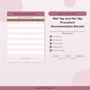 Wet Tap and Hot Tap Procedure Documentation Record