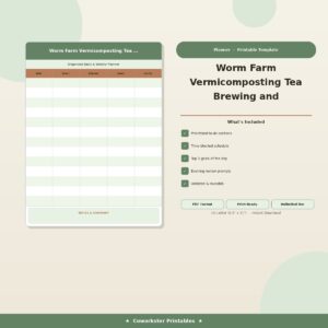 Worm Farm Vermicomposting Tea Brewing and Application Record
