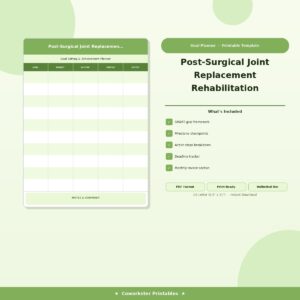 Post-Surgical Joint Replacement Rehabilitation Milestone Tracker