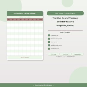 Tinnitus Sound Therapy and Habituation Progress Journal