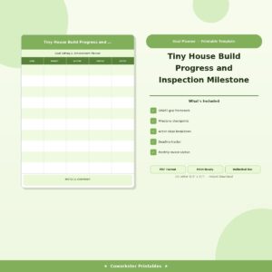 Tiny House Build Progress and Inspection Milestone Documentation