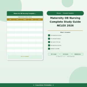 Maternity OB Nursing Complete Study Guide NCLEX 2026