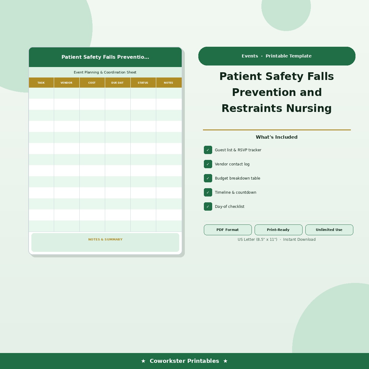 Patient Safety Falls Prevention and Restraints Nursing Cheat Sheet 2026