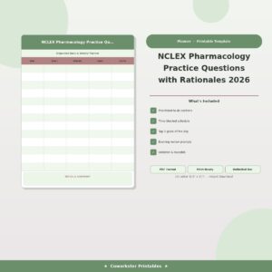 NCLEX Pharmacology Practice Questions with Rationales 2026