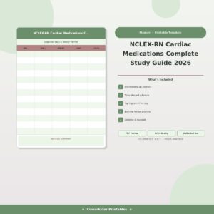 NCLEX-RN Cardiac Medications Complete Study Guide 2026
