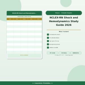 NCLEX-RN Shock and Hemodynamics Study Guide 2026
