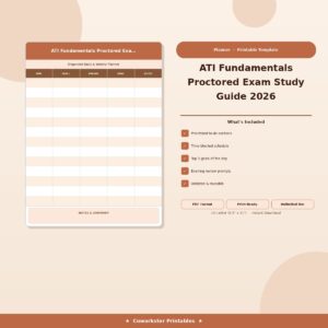 ATI Fundamentals Proctored Exam Study Guide 2026