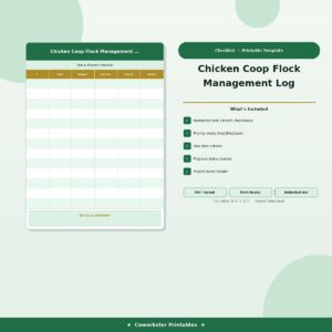 Chicken Coop Flock Management Log