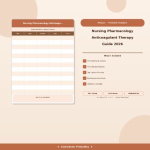 Nursing Pharmacology Anticoagulant Therapy Guide 2026