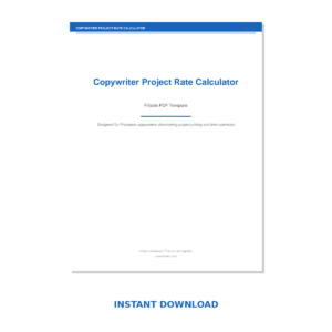 Copywriter Project Rate Calculator