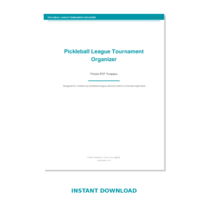 Pickleball League Tournament Organizer