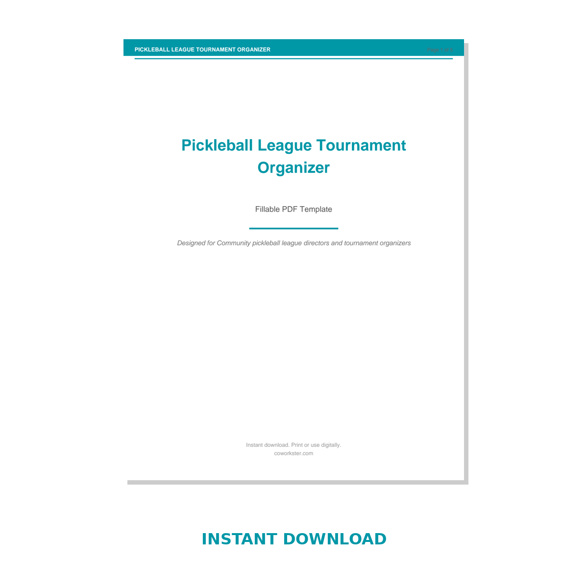 Pickleball League Tournament Organizer