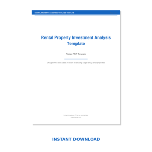 Rental Property Investment Analysis Template