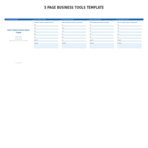 Rental Property Investment Analysis Template