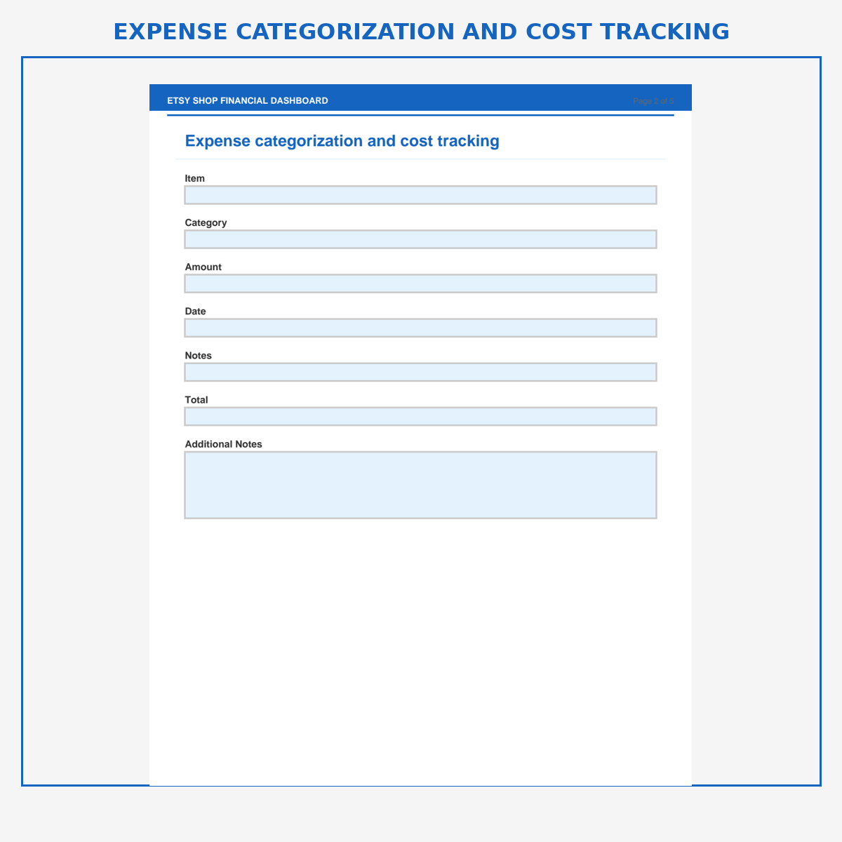 Etsy Shop Financial Dashboard - Image 2