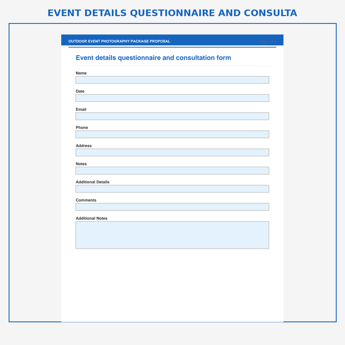 Outdoor Event Photography Package Proposal - Image 2