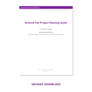 Science Fair Project Planning Guide