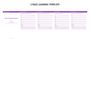 Science Fair Project Planning Guide