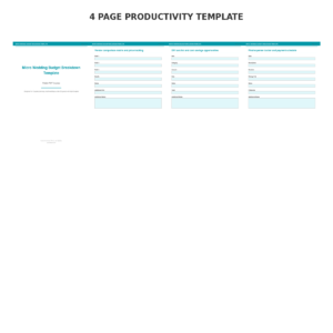 Micro Wedding Budget Breakdown Template