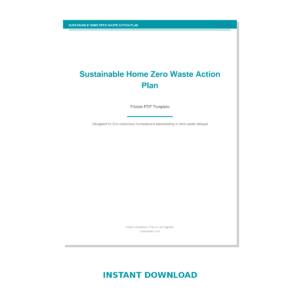 Sustainable Home Zero Waste Action Plan