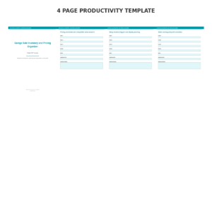 Garage Sale Inventory and Pricing Organizer